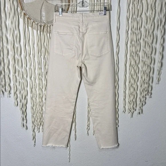 Frank & Eileen Monaghan Cream Cropped High Rise Denim Size 27 - Picture 5 of 13